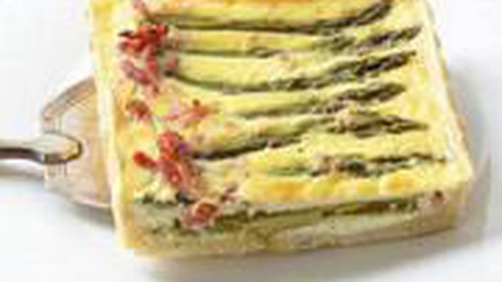 Quiche asperges, lardons, chèvre