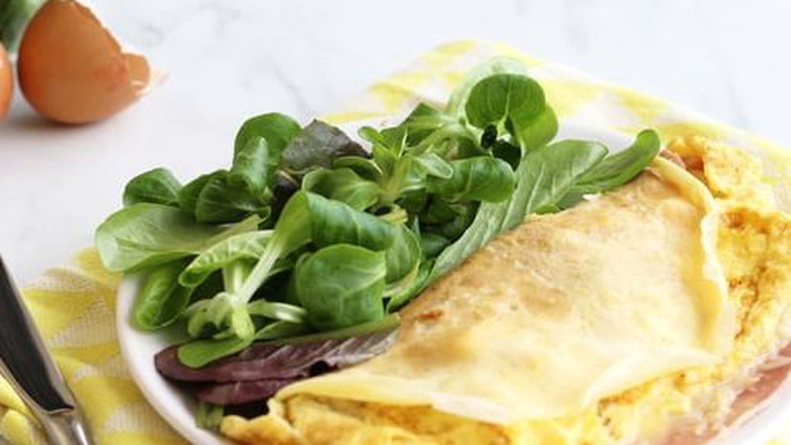 Crêpe omelette au jambon