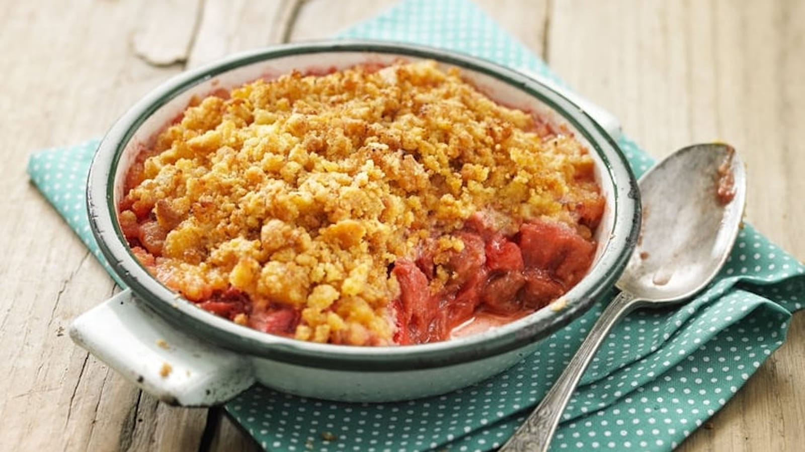 Crumble rhubarbe et fraise