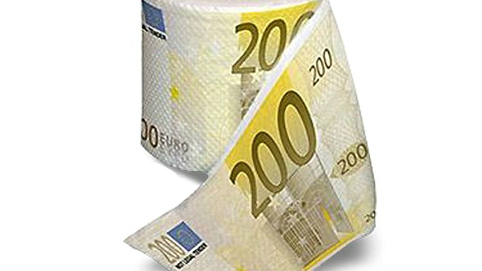 Papier toilette imprimé de billets de 200 euros