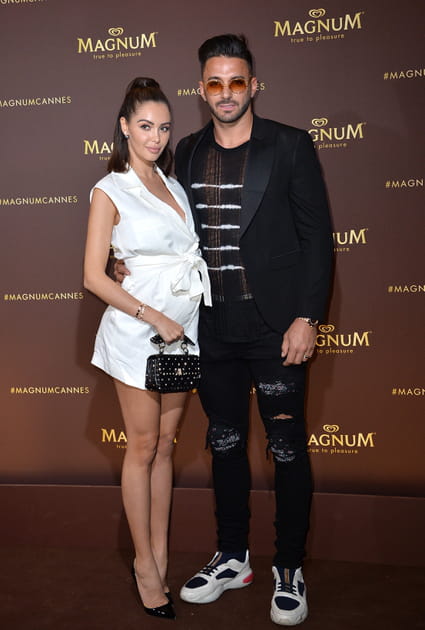 Nabilla et Thomas Vergara lors de la soir&eacute;e MAGNUM du 16&nbsp;mai
