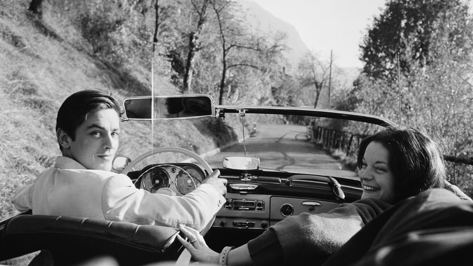 Alain Delon et Romy Schneider, en novembre 1959