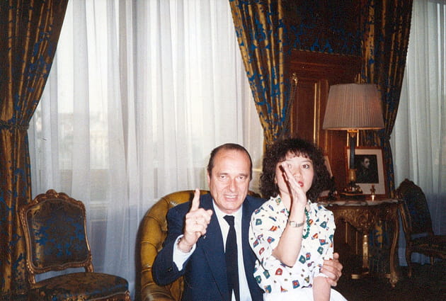 Jacques Chirac et sa fille adoptive Anh Dao en 1989