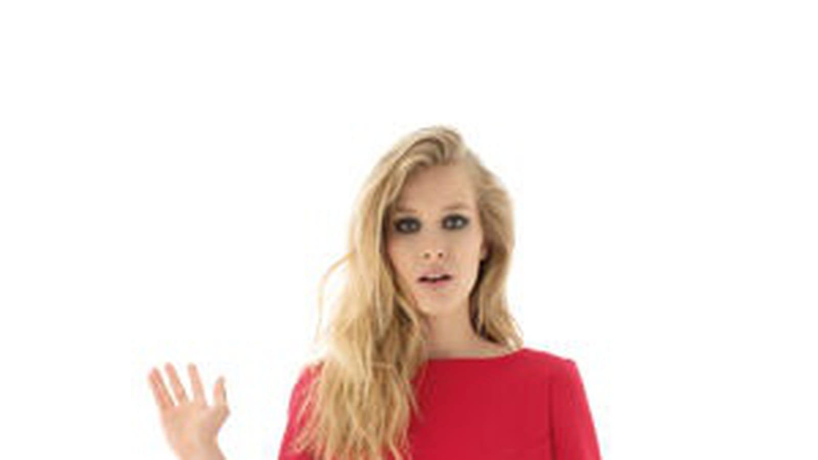 Robe rouge manches Ÿ de Naf Naf