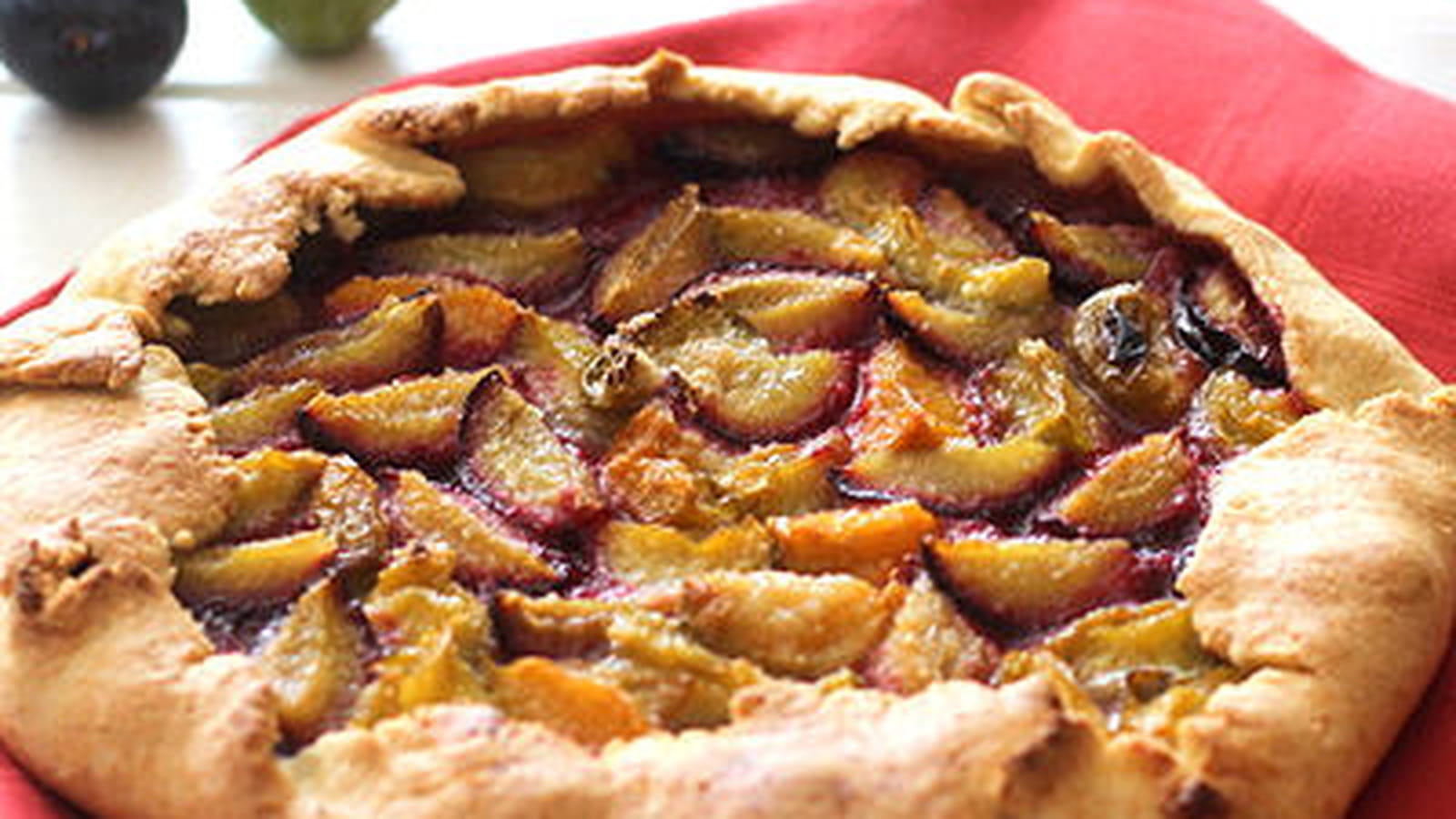 Tarte aux reines claudes et quetsches