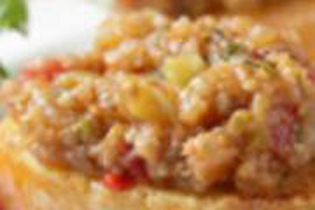 Tartine au caviar d'aubergines et anchois