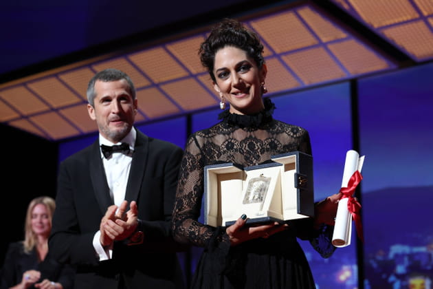 Guillaume Canet et Zahra Amir Ebrahimi, r&eacute;compens&eacute;e de la palme d'Or de la meilleure actrice