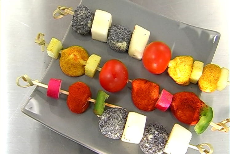 Trio de brochettes apéritives au Reblochon-image