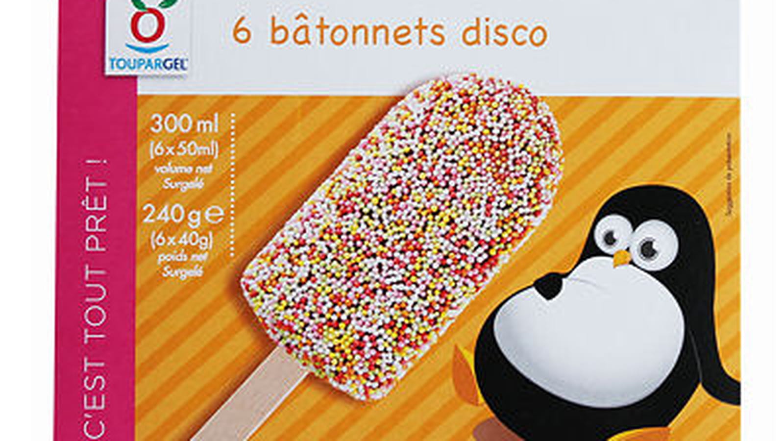 Bâtonnets Disco de Toupargel