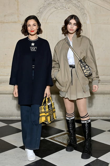 Nadia Far&egrave;s et Shana Chasman en Dior au d&eacute;fil&eacute; Dior