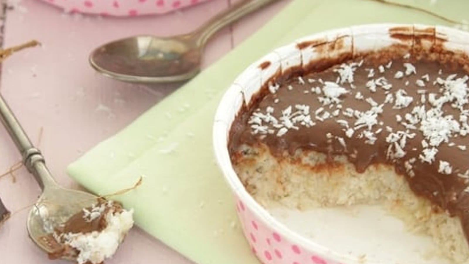 Gâteau au bounty, sans sucre ni beurre