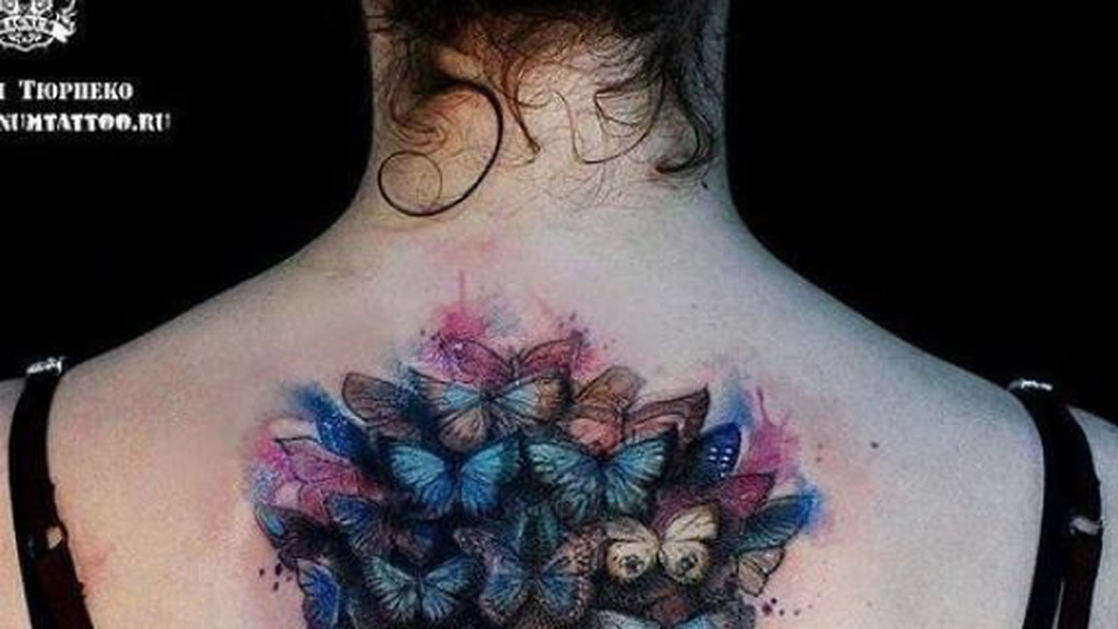 Papillon montgolfière dans le dos