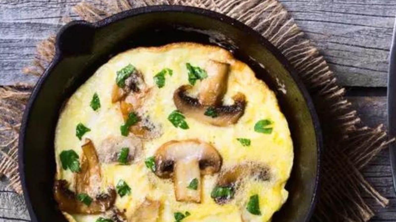 Omelette aux champignons