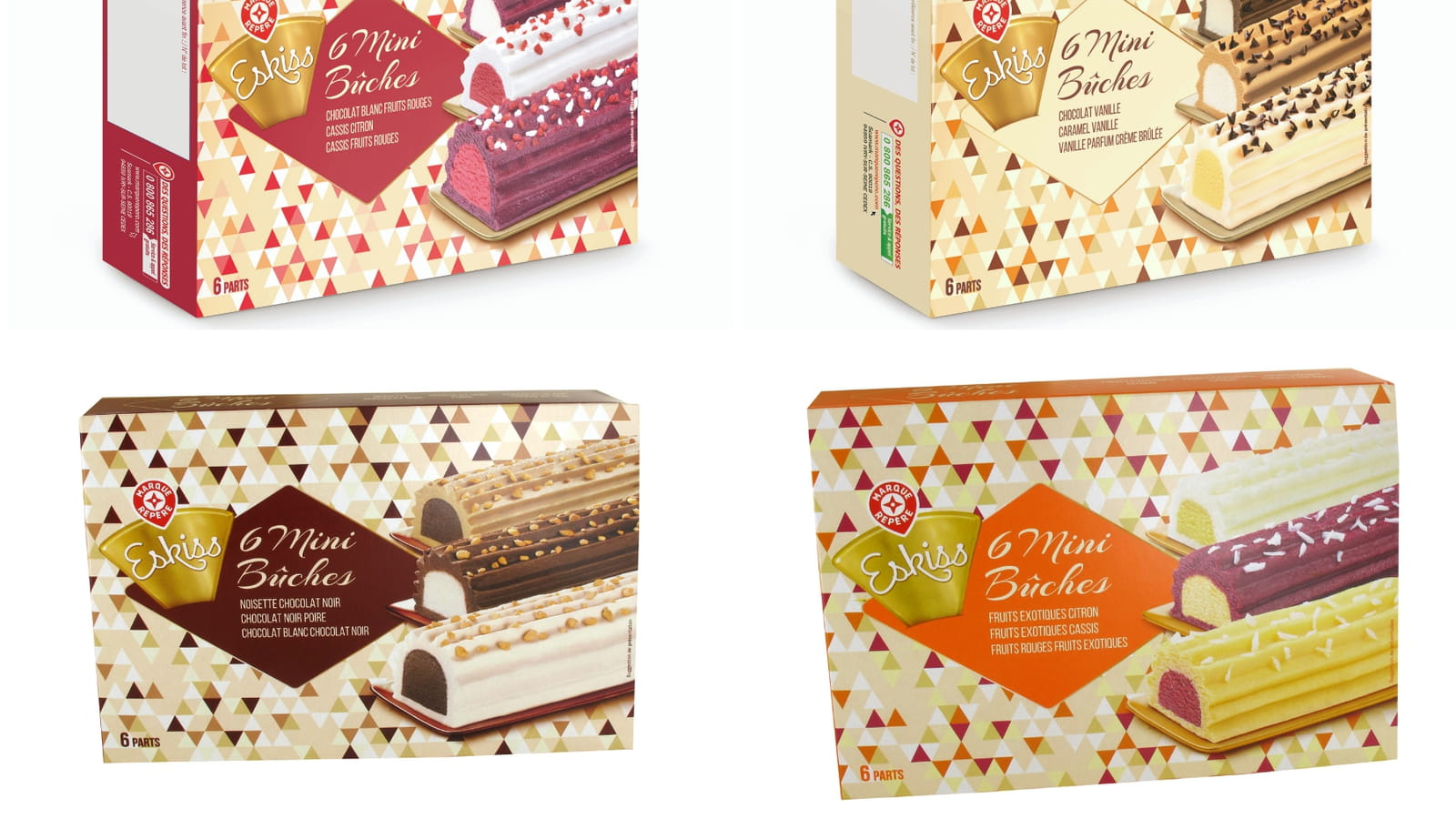 Mini bûches individuelles de Marque Repère