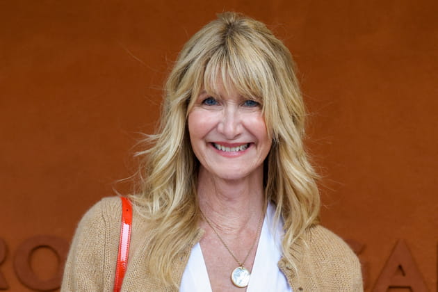 Laura Dern prend la pose &agrave; Roland-Garros pour la finale femmes