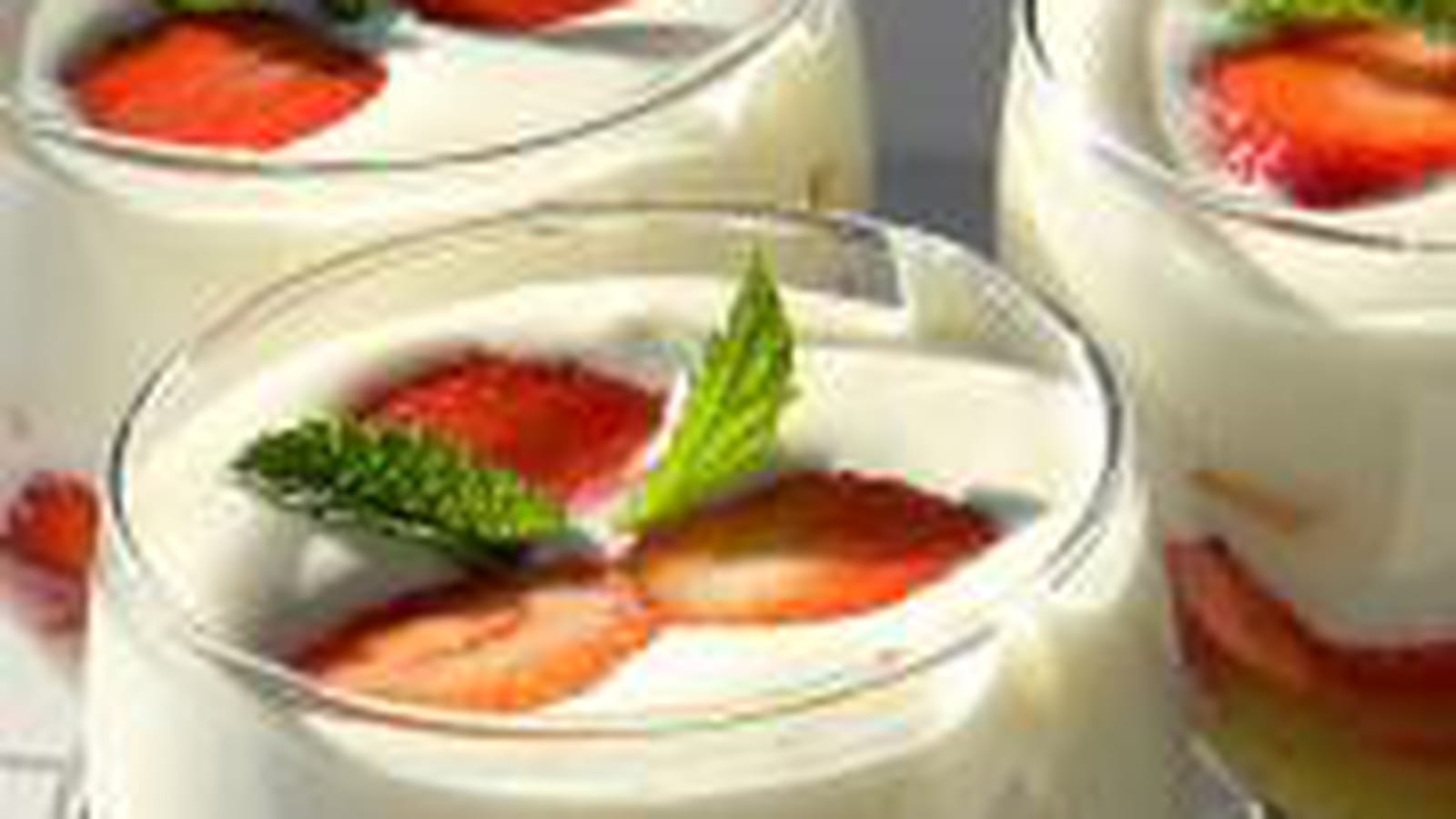 Trifle fraises-rhubarbe