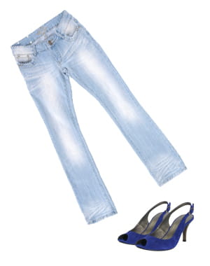 jean délavé de mim et escaprins 'atesko' de bocage