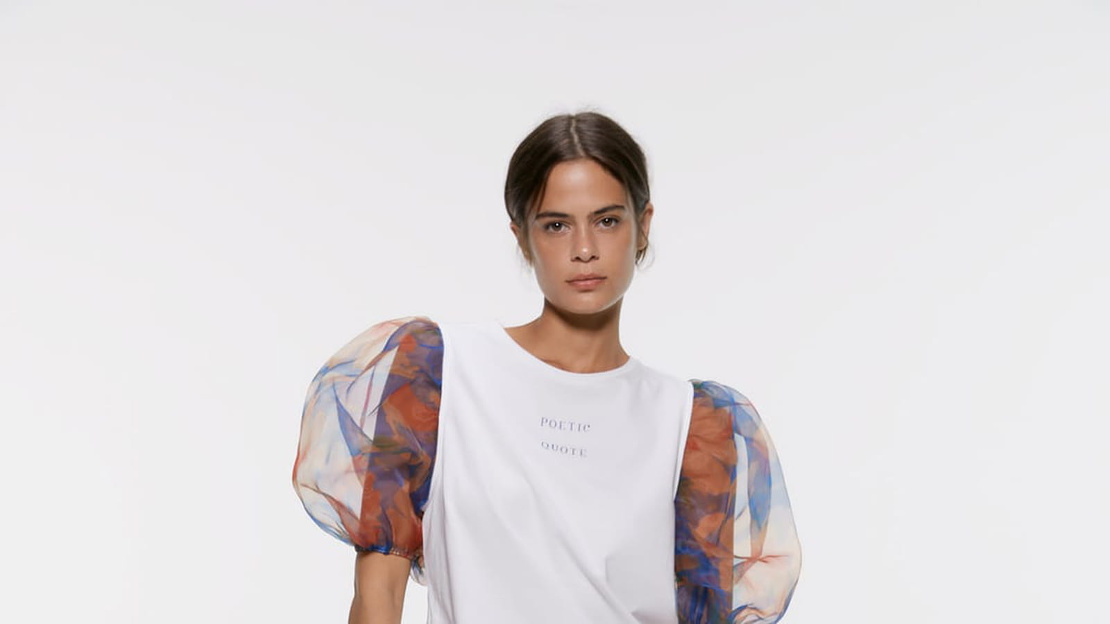 Haut à manches organza