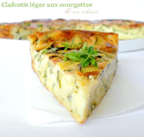 Clafoutis léger aux courgettes et fromage de chèvre