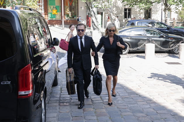 Renaud Capuçon et Laurence Ferrari : le couple est arrivé aux obsèques de Philippe Labro