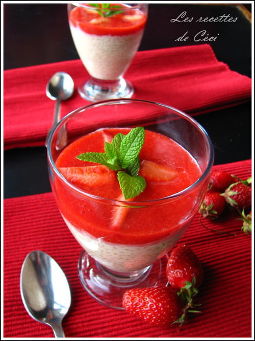 Quinoa au lait à la vanille et aux fraises