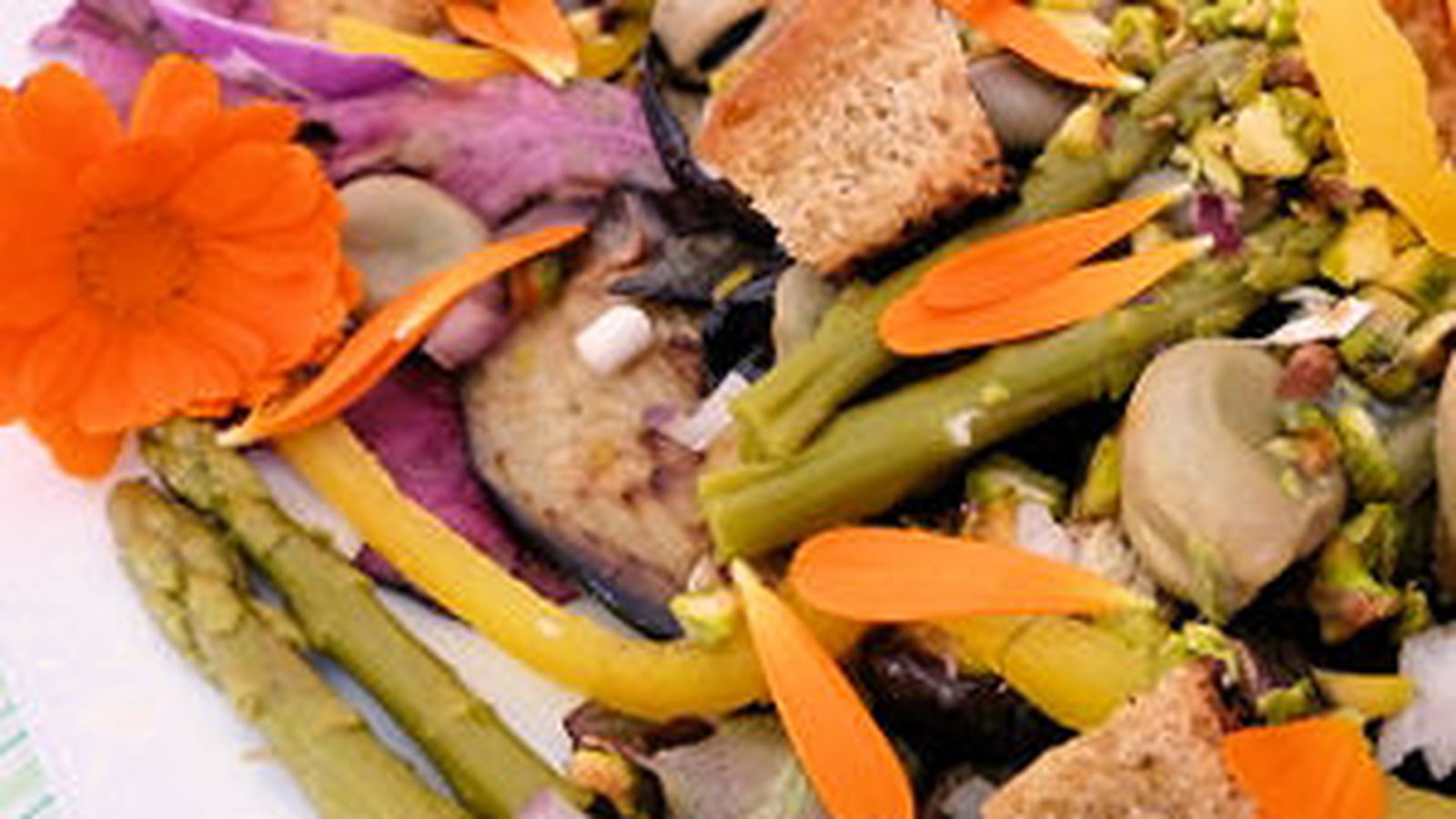  Salade de fèves et d'aubergines 