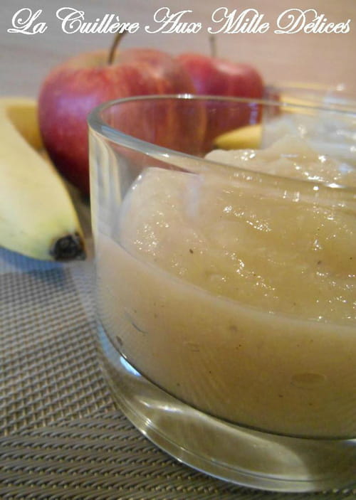 Compote pomme et banane au sucre vanillé