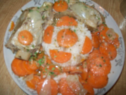 Tendrons de veau, carottes en sauce