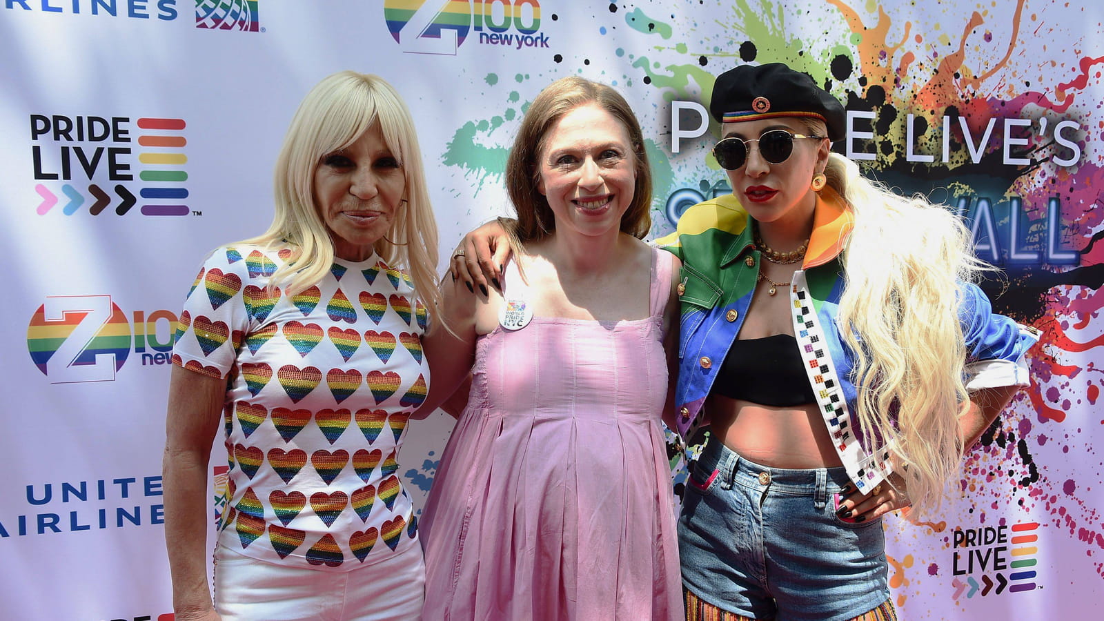 Donatella Versace, Chelsea Clinton et Lady Gaga 