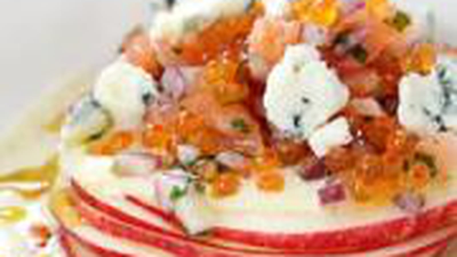 Tartare de saumon fumé, roquefort et pommes