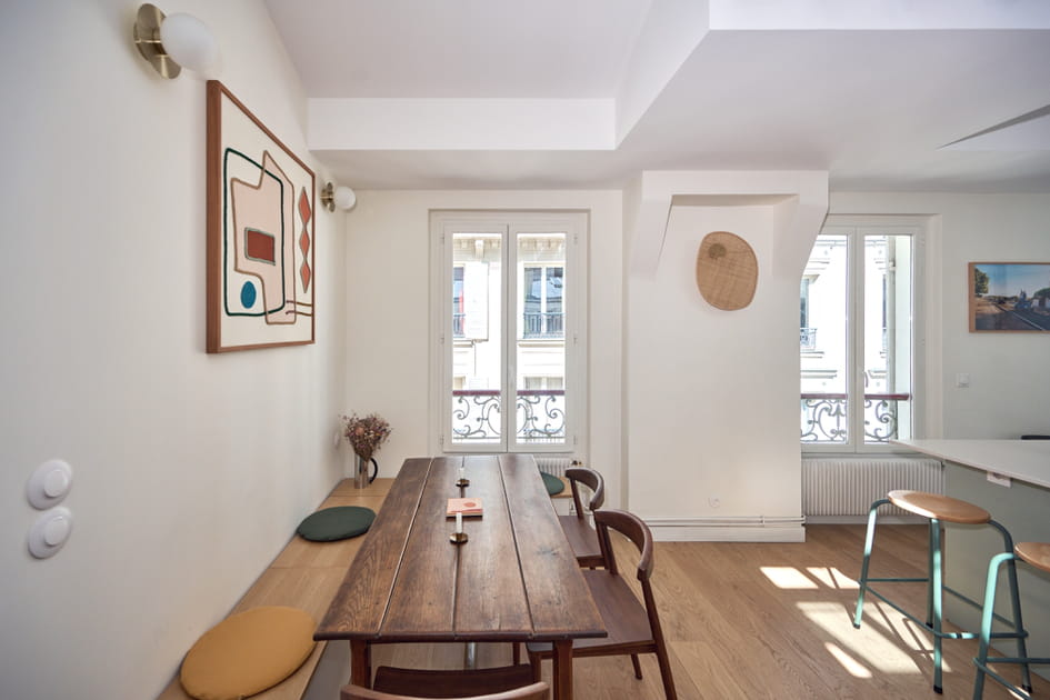 Apr&egrave;s&nbsp;: une salle &agrave; manger et sa grande tabl&eacute;e