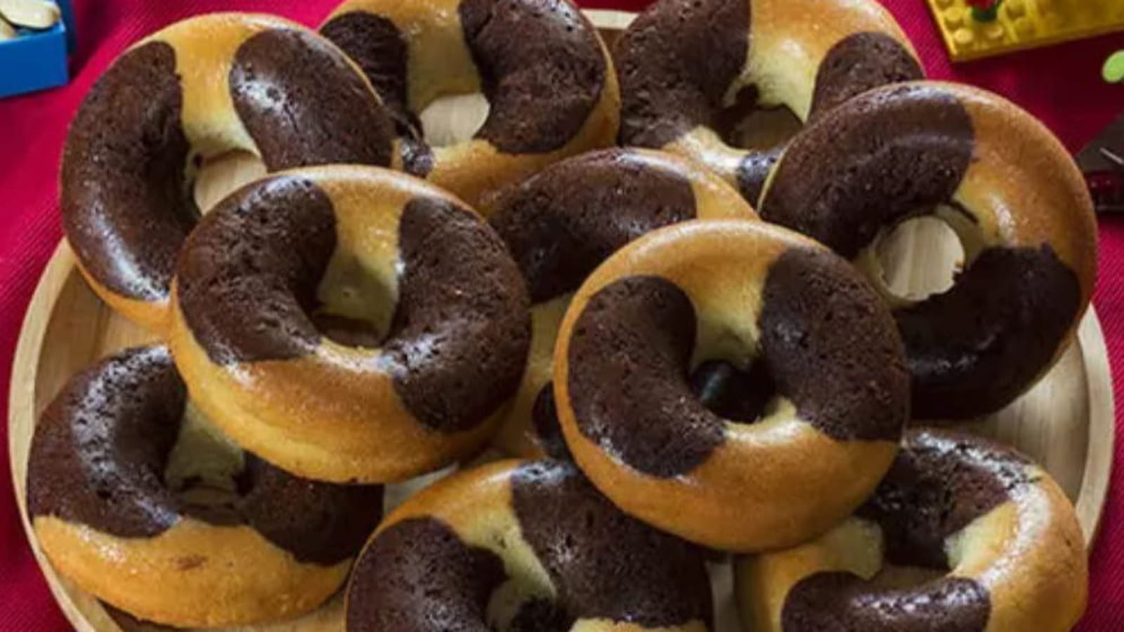 Donuts marbrés au chocolat