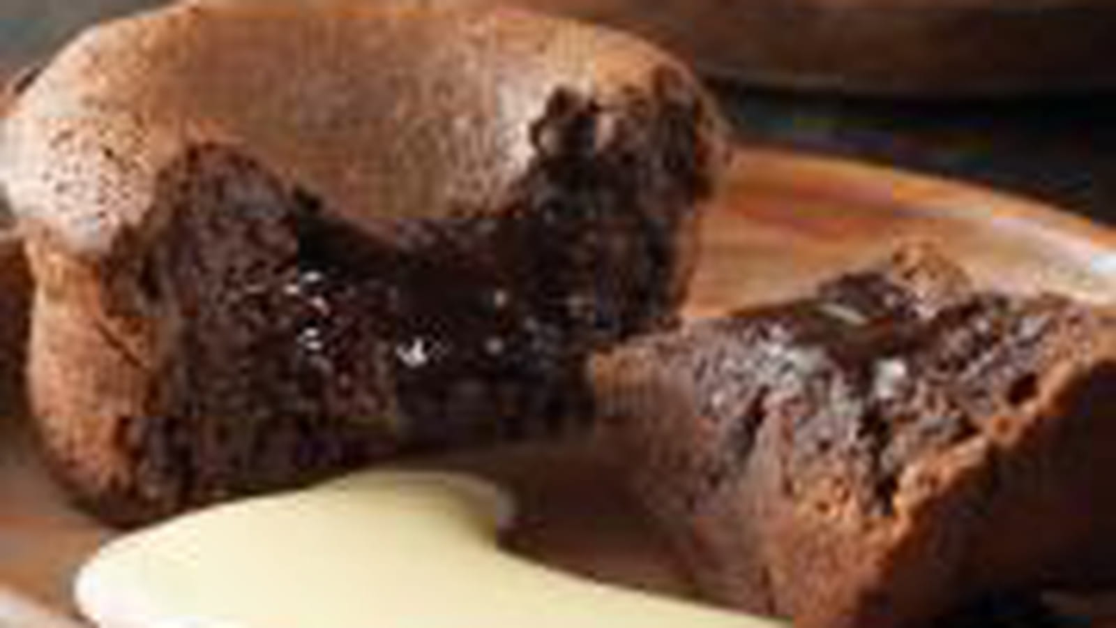 Fondant au chocolat et sa crème anglaise