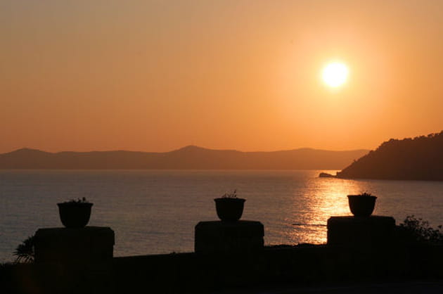 Coucher de soleil sur le Lavandou