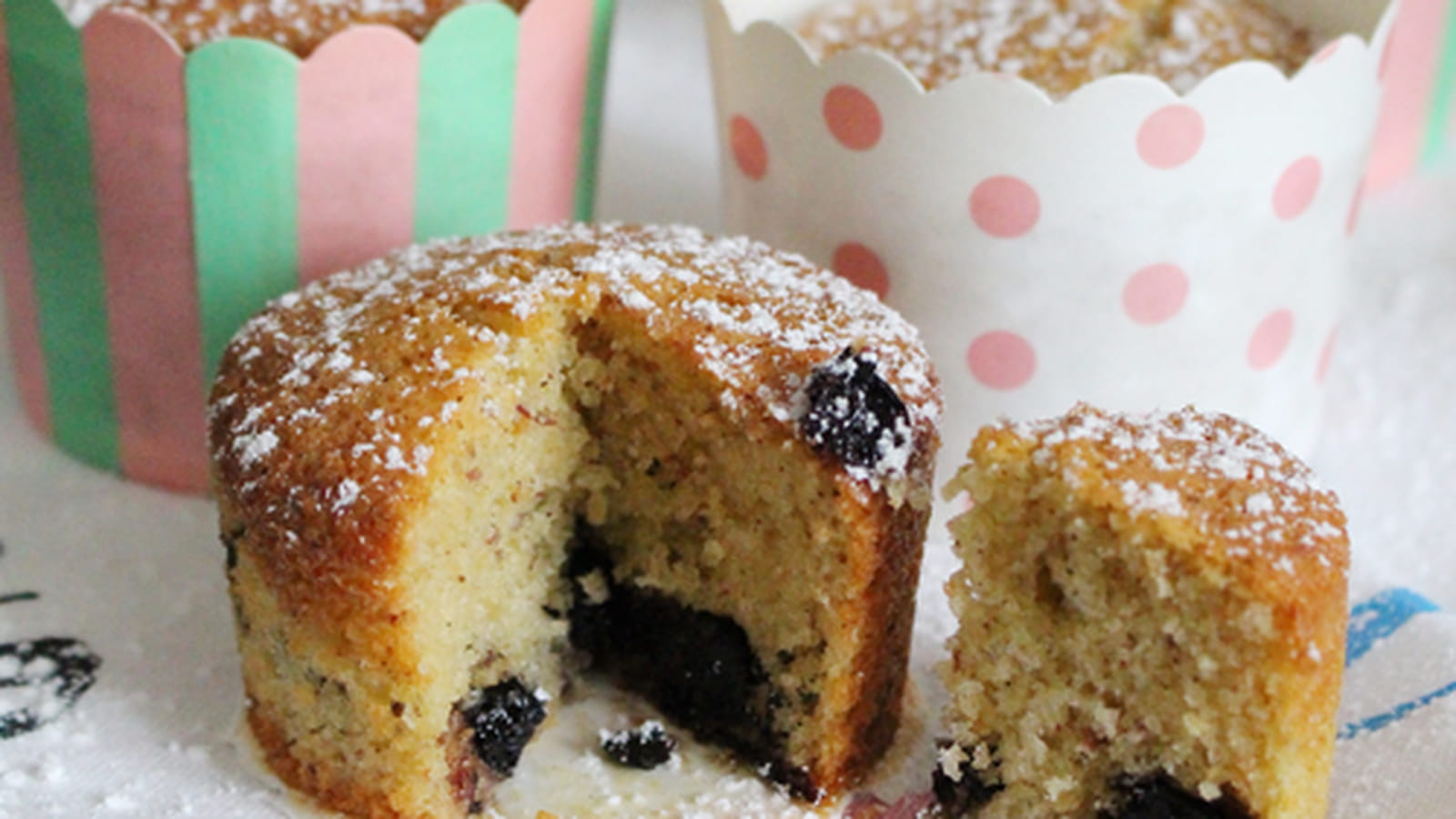Muffins moelleux aux myrtilles et citron