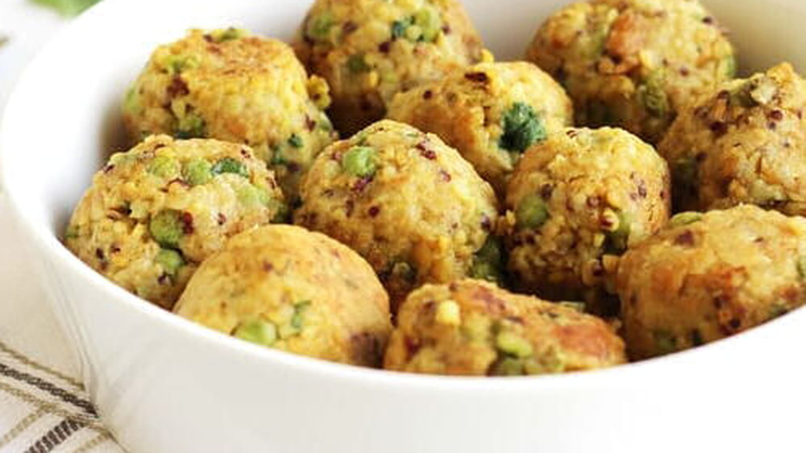 Boulettes de boulgour aux petits pois et coriandre