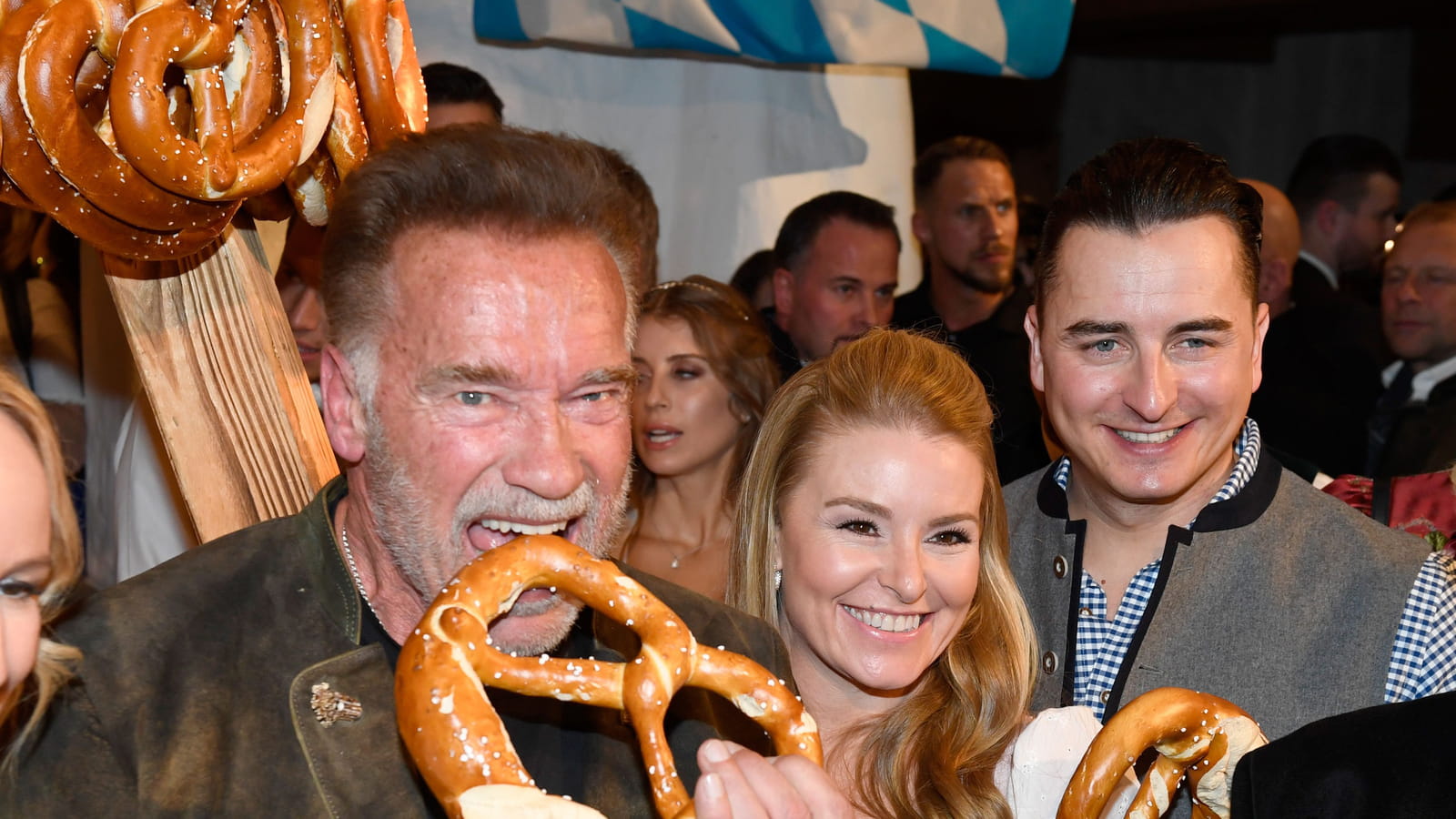 Mario Adorf, Barbara Meier, Arnold Schwarzenegger et sa compagne Heather Milligan