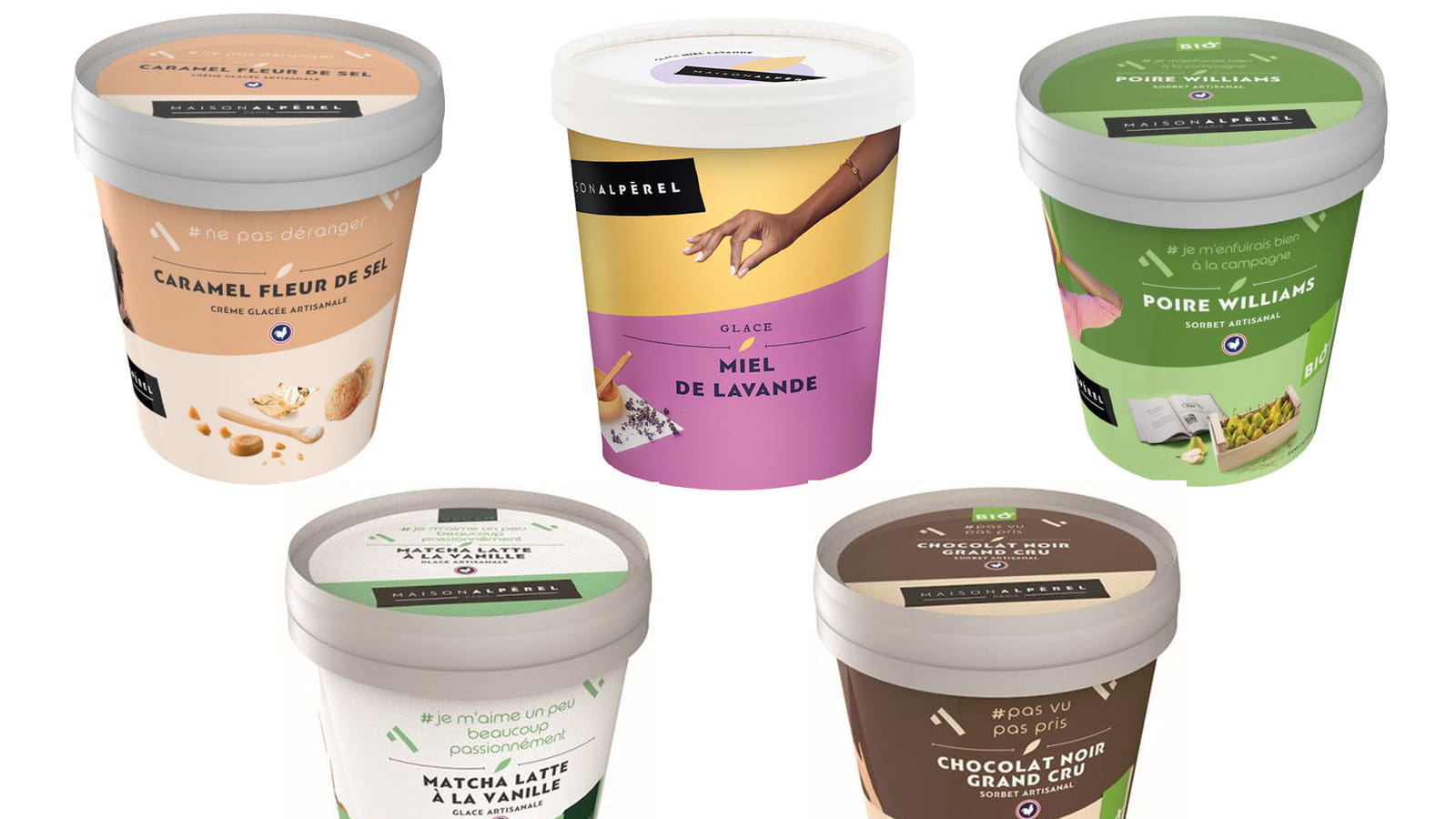 Glaces bios de la Maison Alpérel