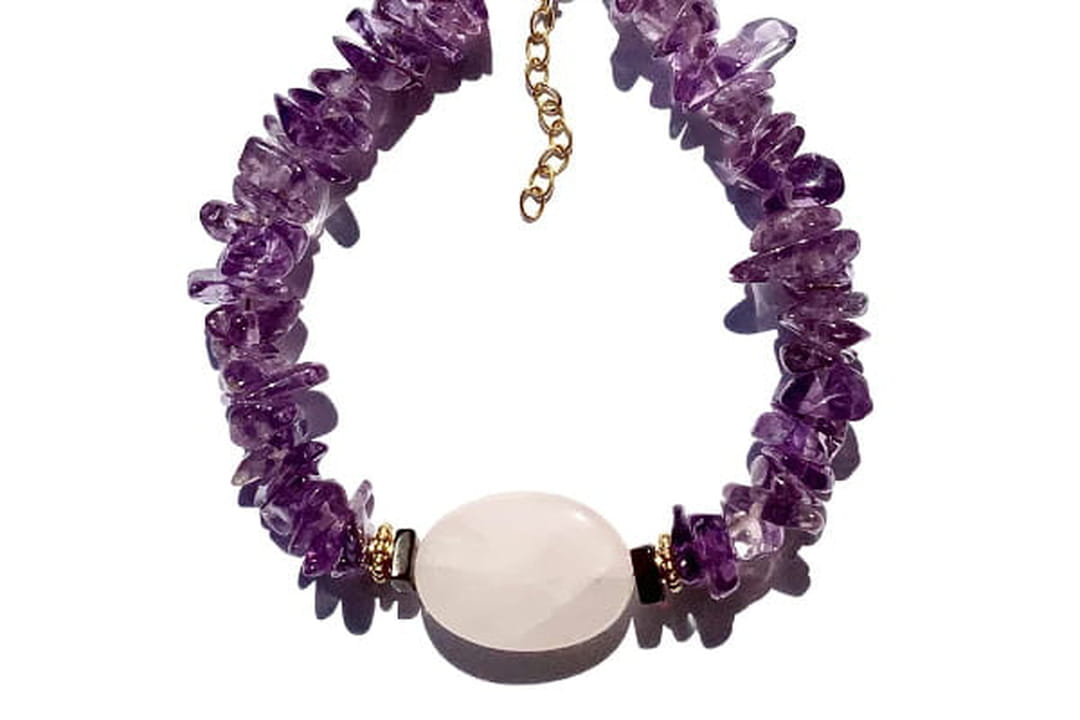 Lot De 2 Bracelets Améthyste - Perles 8mm Violet - Élastique Spiritualité Sagesse