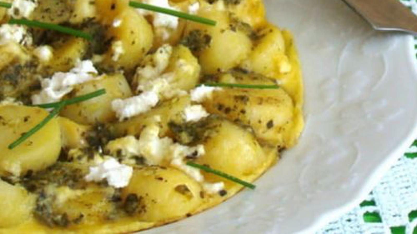 Tortilla à la ricotta et au basilic