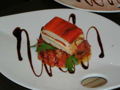 Terrine de langoustine et piquillos au piment d'Espelette