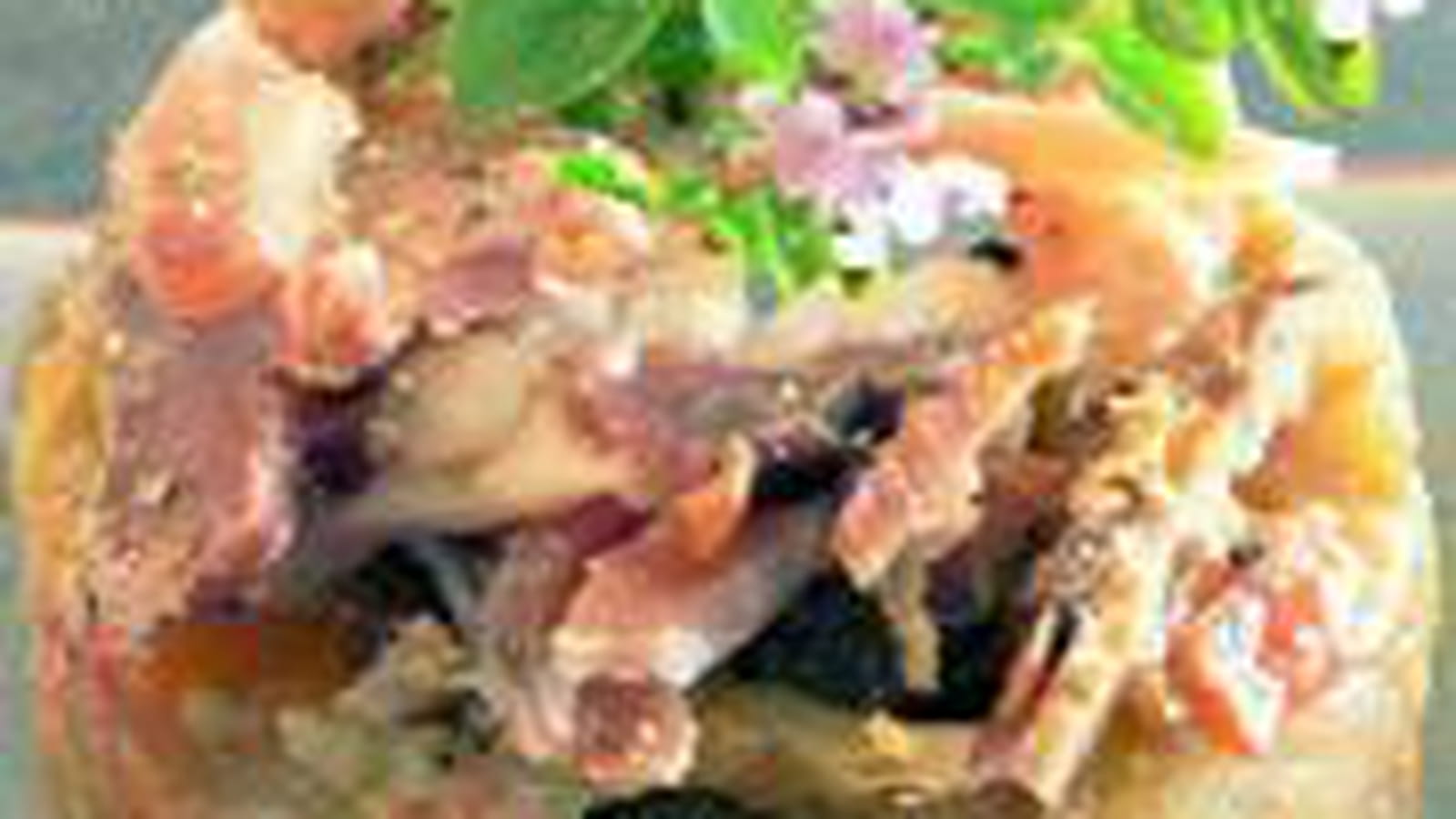 Charlotte de légumes au lard