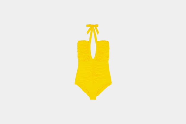 Maillot de bain une pi&egrave;ce jaune de Emilio Pucci