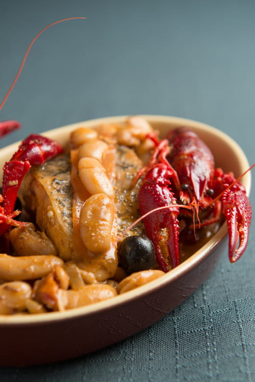 Cassolette de haricots tarbais aux écrevisses