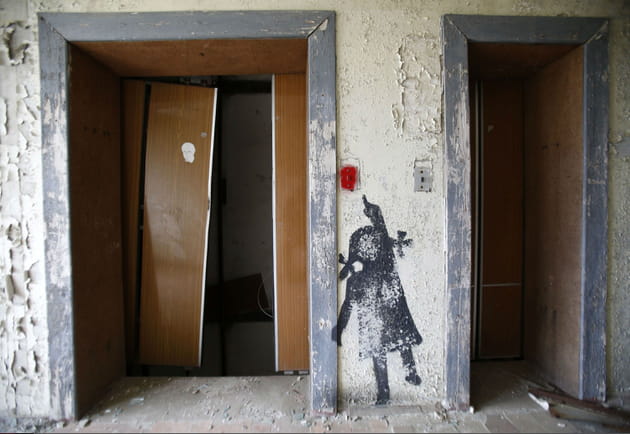Graffiti dans une maison abandonnée de Prypyat