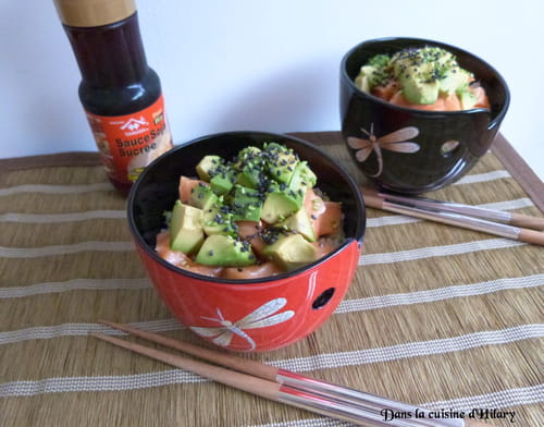 Chirashi saumon et avocat