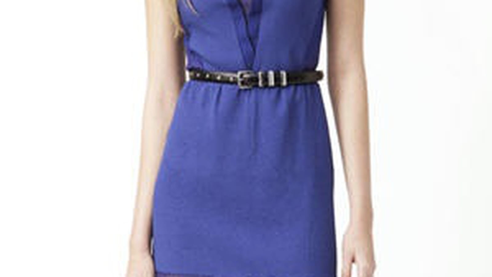 Robe bleue et dentelle de The Kooples 