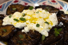 Aubergines confites au vinaigre balsamique et burrata : Etape 2