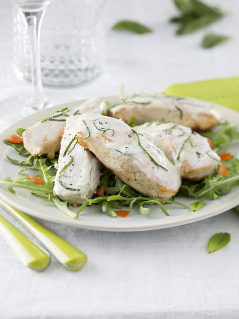 Filets de lapin au yaourt et &agrave; la menthe