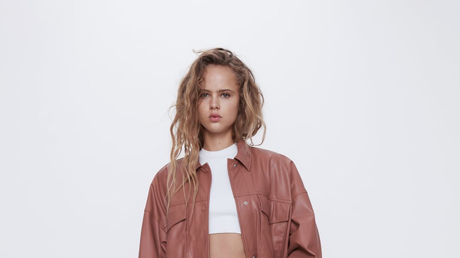 Veste en cuir synthétique 